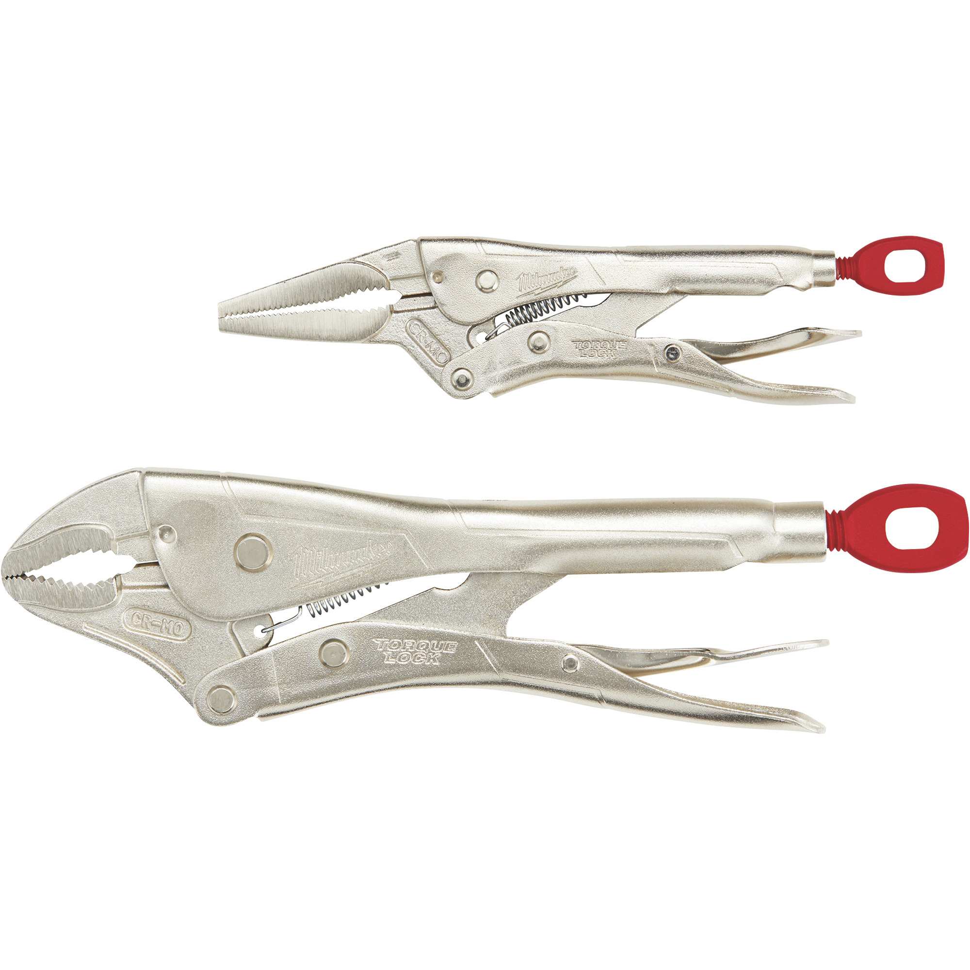 Milwaukee TORQUE LOCK Locking Pliers Set, 2-Pc., 10in. Curved Jaw, 6in. Long Nose, Model# 48-22-3602